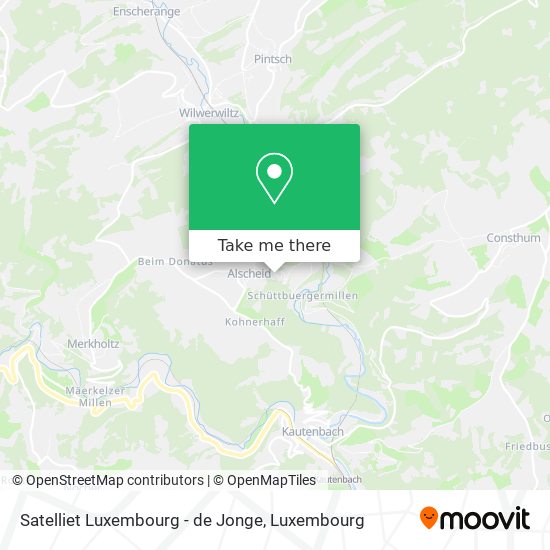 Satelliet Luxembourg - de Jonge map