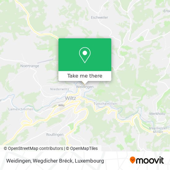 Weidingen, Wegdicher Bréck map