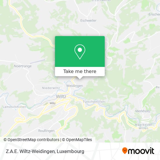 Z.A.E. Wiltz-Weidingen Karte
