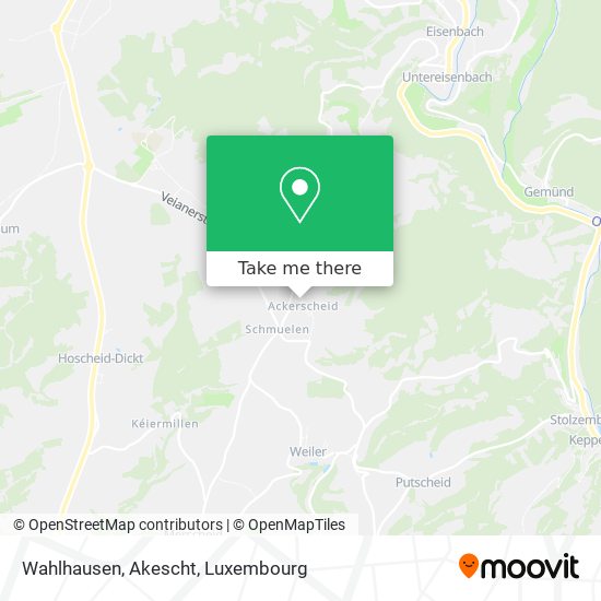 Wahlhausen, Akescht Karte