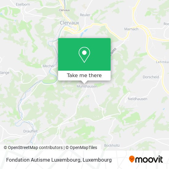 Fondation Autisme Luxembourg map