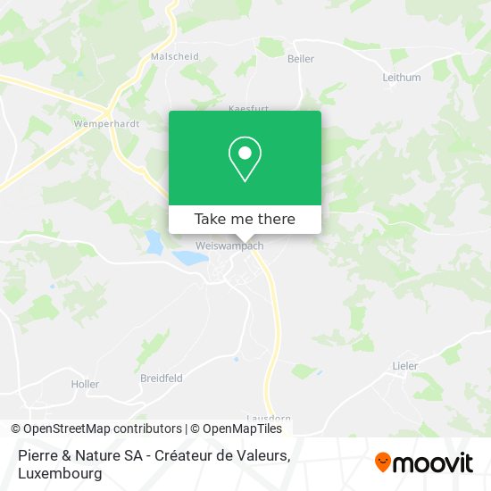 Pierre & Nature SA - Créateur de Valeurs map