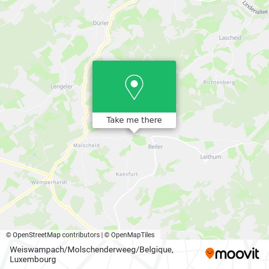 Weiswampach / Molschenderweeg / Belgique map