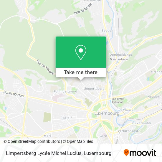 Limpertsberg Lycée Michel Lucius Karte
