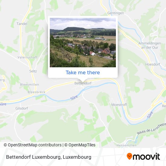 Bettendorf Luxembourg map