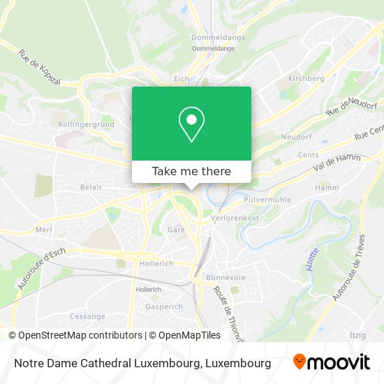 Notre Dame Cathedral Luxembourg map