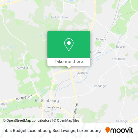 ibis Budget Luxembourg Sud Livange map