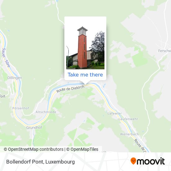 Bollendorf Pont map