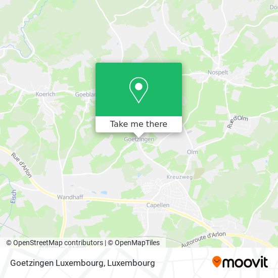 Goetzingen Luxembourg map