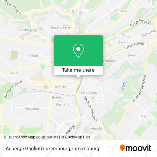 Auberge Gaglioti Luxembourg map