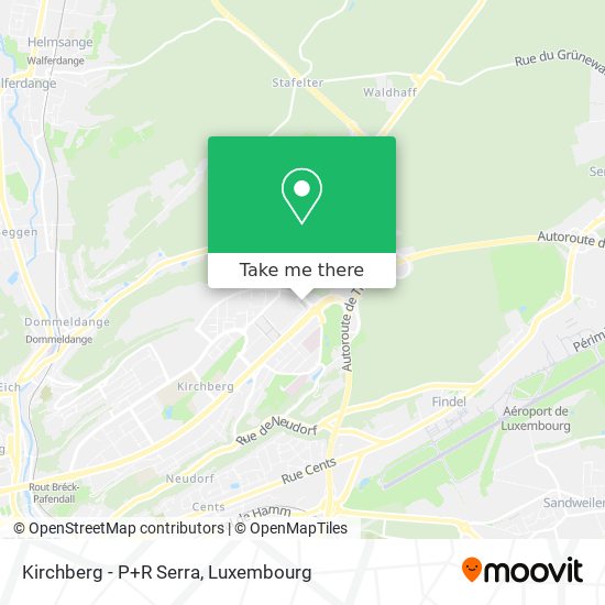 Kirchberg - P+R Serra map
