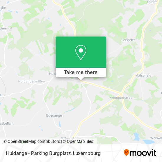 Huldange - Parking Burgplatz Karte