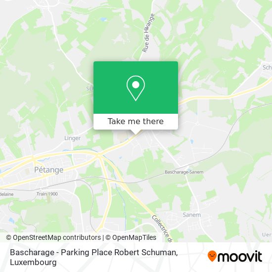 Bascharage - Parking Place Robert Schuman map