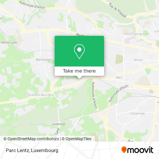 Parc Lentz map