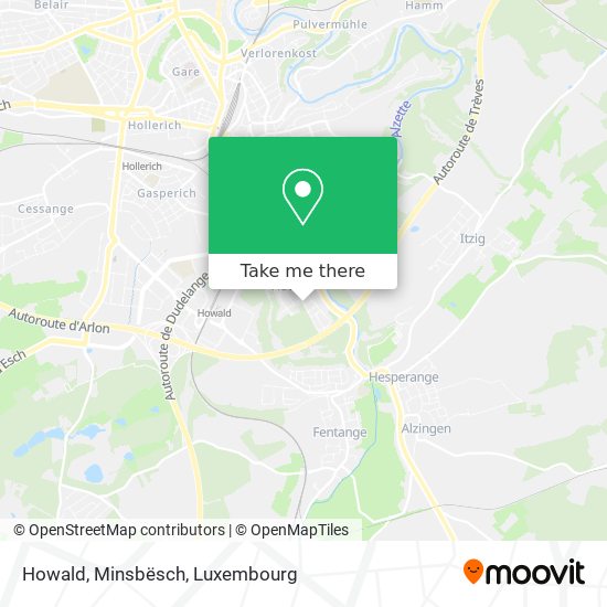 Howald, Minsbësch map