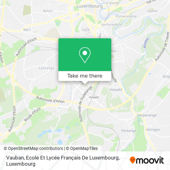 Vauban, Ecole Et Lycée Français De Luxembourg map