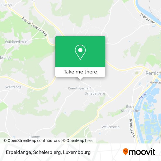 Erpeldange, Scheierbierg map