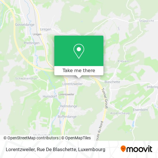 Lorentzweiler, Rue De Blaschette Karte
