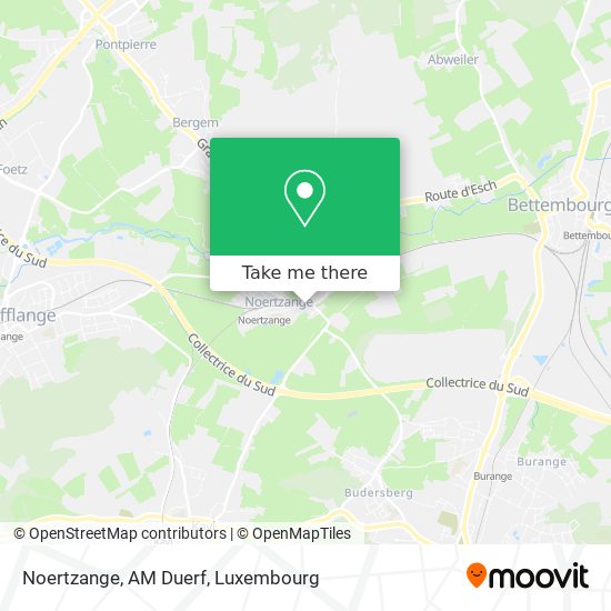 Noertzange, AM Duerf map