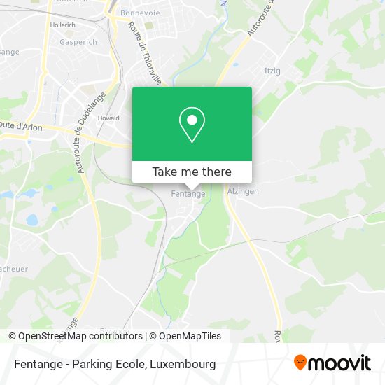 Fentange - Parking Ecole map