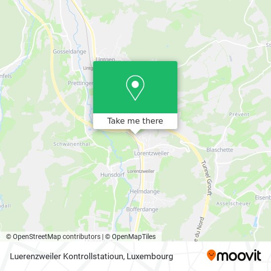 Luerenzweiler Kontrollstatioun Karte