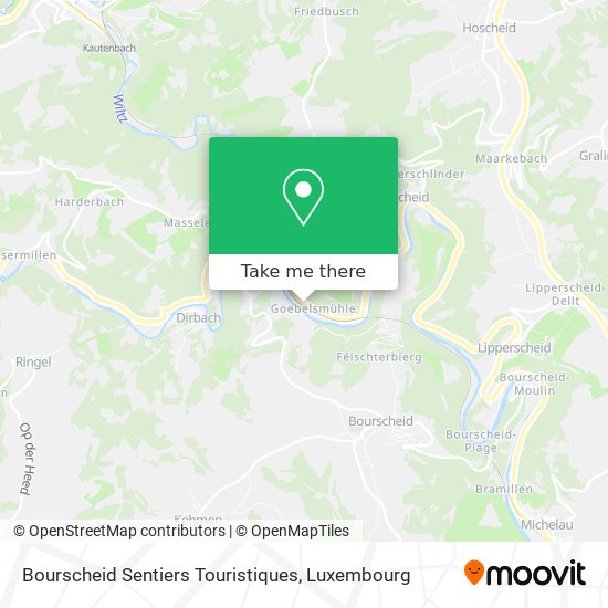 Bourscheid Sentiers Touristiques map