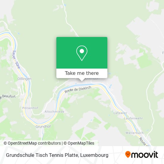 Grundschule  Tisch Tennis Platte map