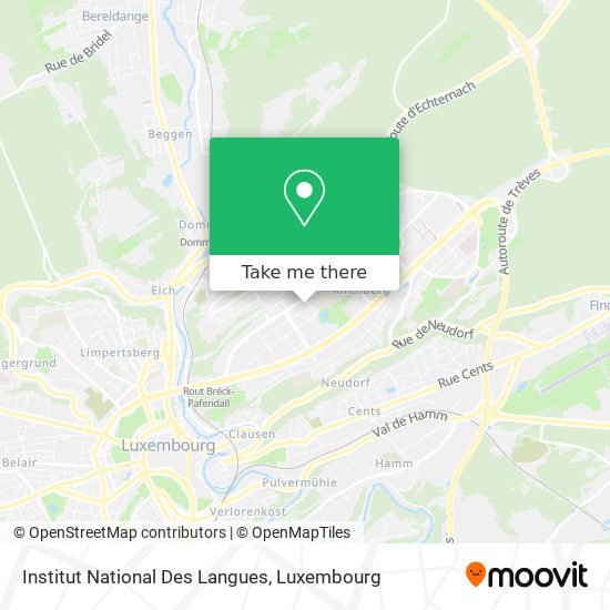 Institut National Des Langues map