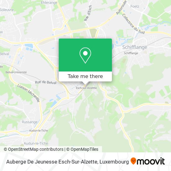 Auberge De Jeunesse Esch-Sur-Alzette Karte