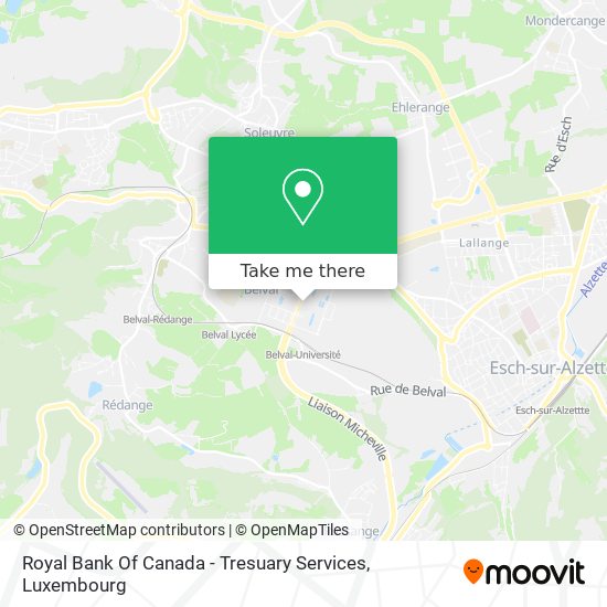 Royal Bank Of Canada - Tresuary Services map