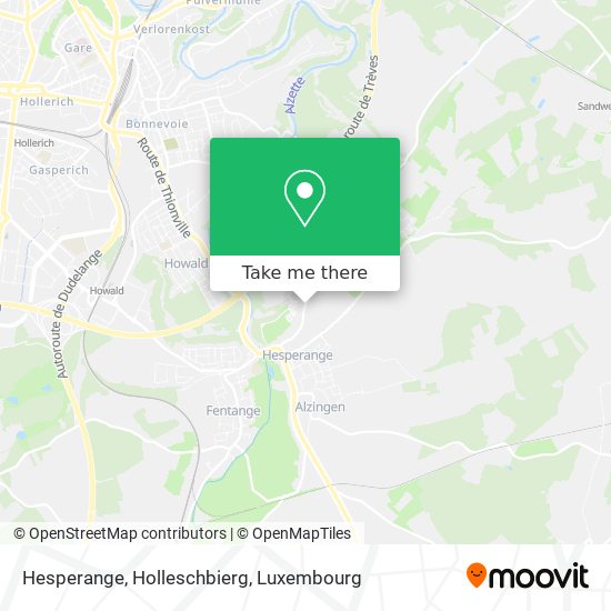 Hesperange, Holleschbierg map