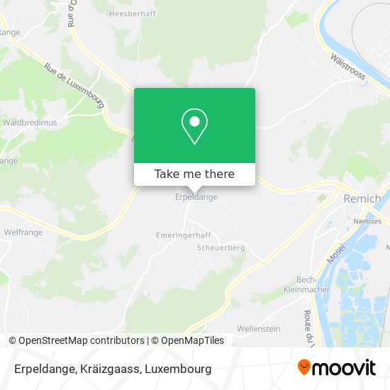 Erpeldange, Kräizgaass map