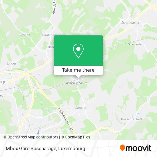 Mbox Gare Bascharage map