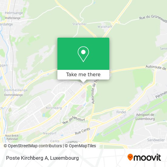 Poste Kirchberg A map