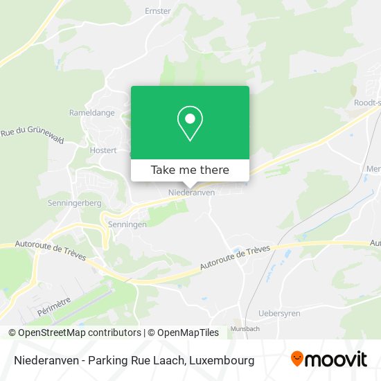 Niederanven - Parking Rue Laach map