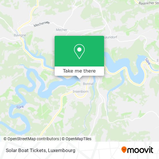 Solar Boat Tickets Karte