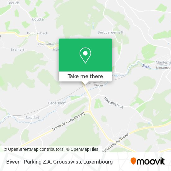 Biwer - Parking Z.A. Grousswiss Karte
