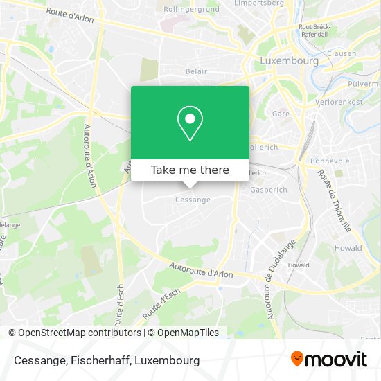 Cessange, Fischerhaff map