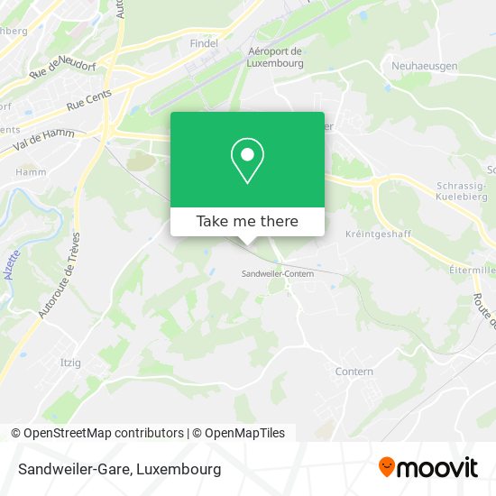Sandweiler-Gare map