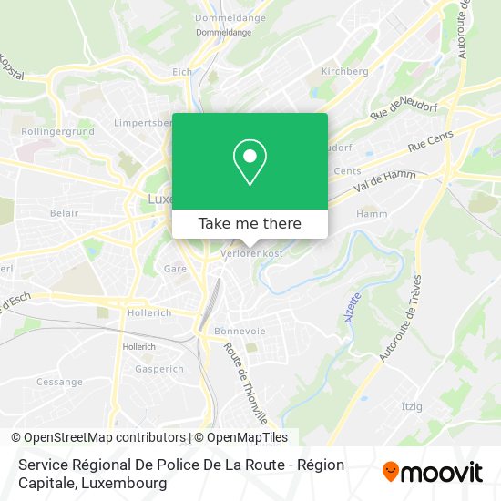 Service Régional De Police De La Route - Région Capitale Karte