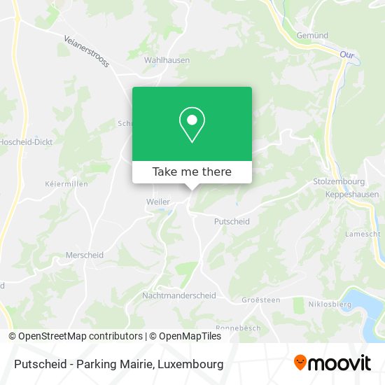 Putscheid - Parking Mairie Karte