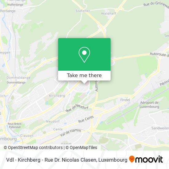 Vdl - Kirchberg - Rue Dr. Nicolas Clasen map