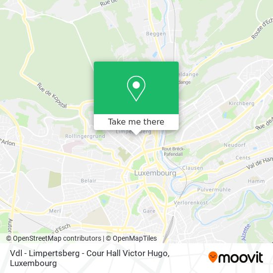 Vdl - Limpertsberg - Cour Hall Victor Hugo map