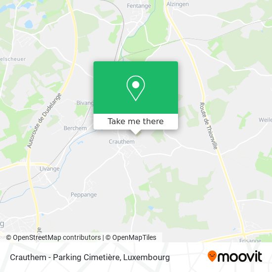 Crauthem - Parking Cimetière Karte