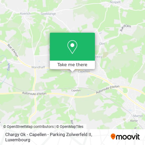Chargy Ok - Capellen - Parking Zolwerfeld II Karte