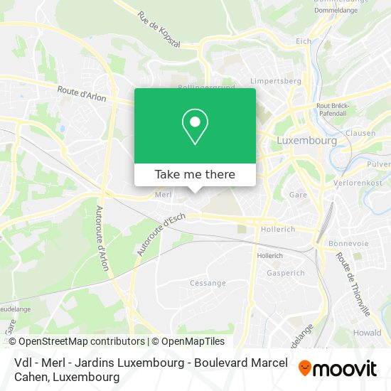 Vdl - Merl - Jardins Luxembourg - Boulevard Marcel Cahen map