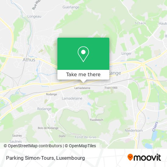 Parking Simon-Tours map