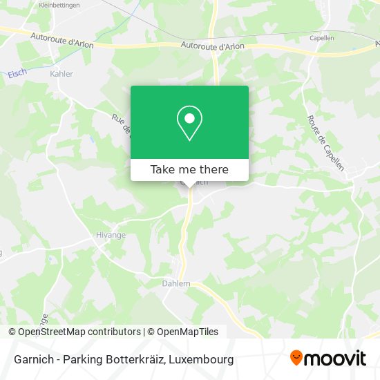 Garnich - Parking Botterkräiz Karte