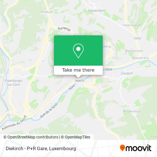Diekirch - P+R Gare map