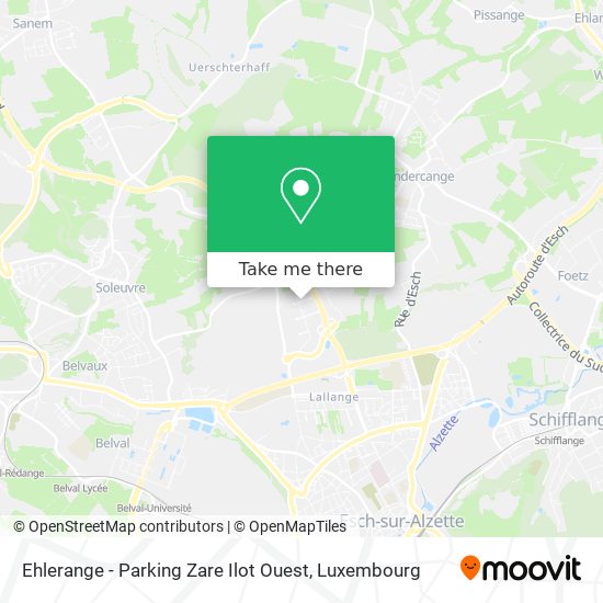 Ehlerange - Parking Zare Ilot Ouest map